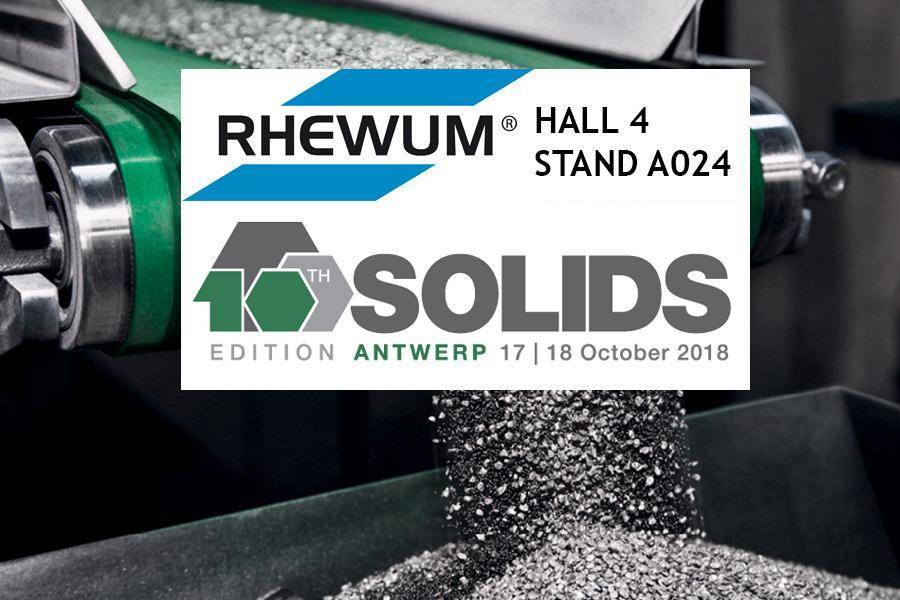 RHEWUM at SOLIDS Antwerp 2018  On the 17th and 18th October 2018 the trade fair SOLDIS Antwerp took place