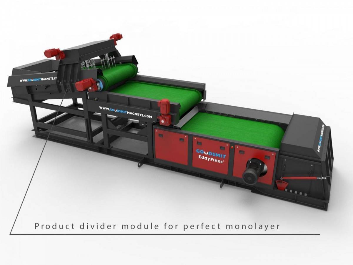 New Conveyor feed boosts yield of Eddy Current Separator  Product distributor replaces vibratory chute and prevents clogging 