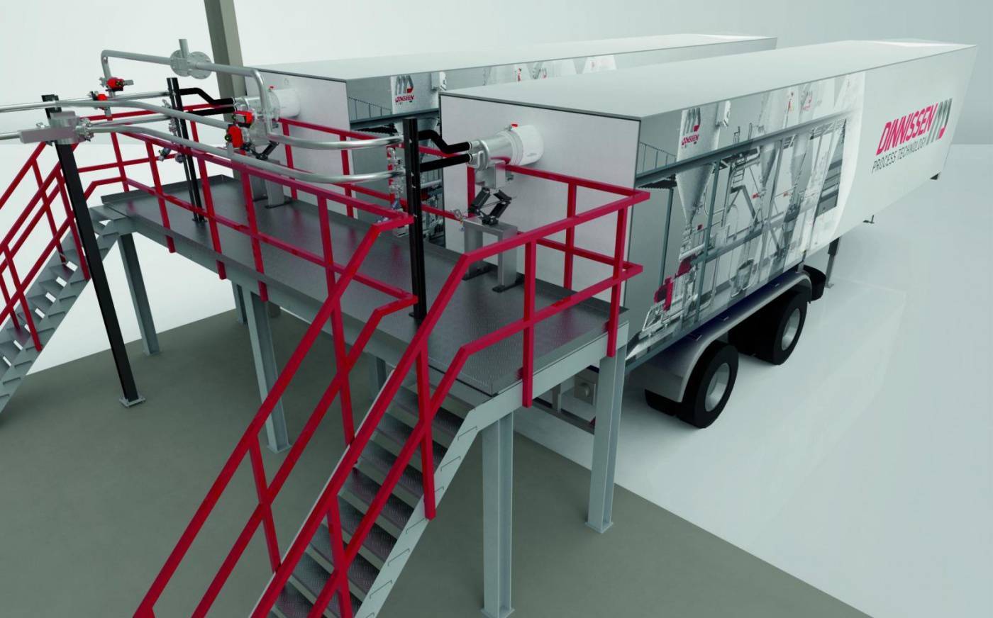 Unique safe transport of BHET  Closed loop nitrogen system for pneumatically filling ISO containers