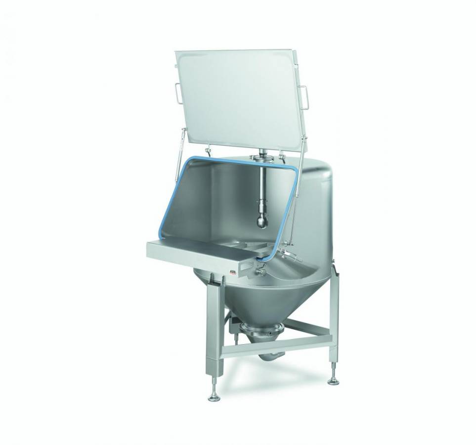 AZO feeding hopper in hygienic design AZO at Powtech 2019