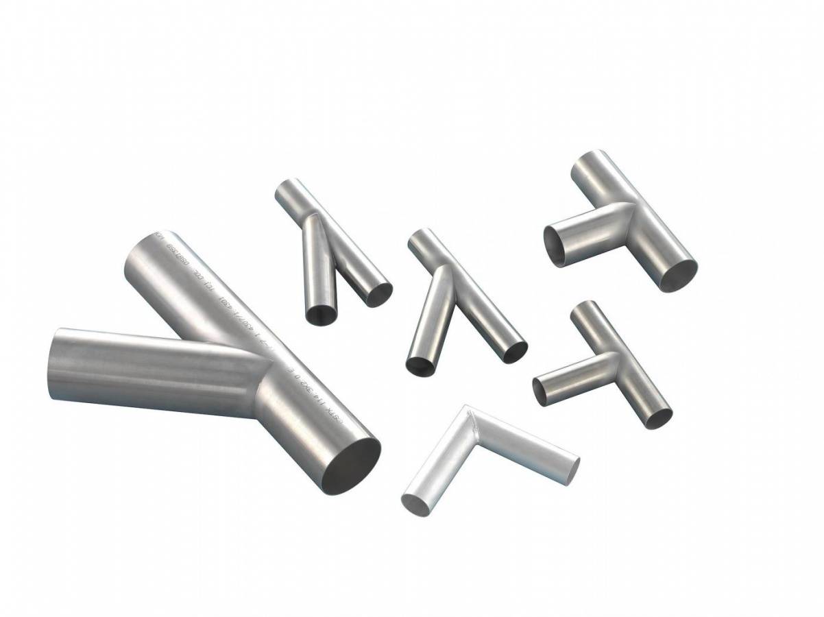 branch parts 30°, 45°, 90°, stainless steel