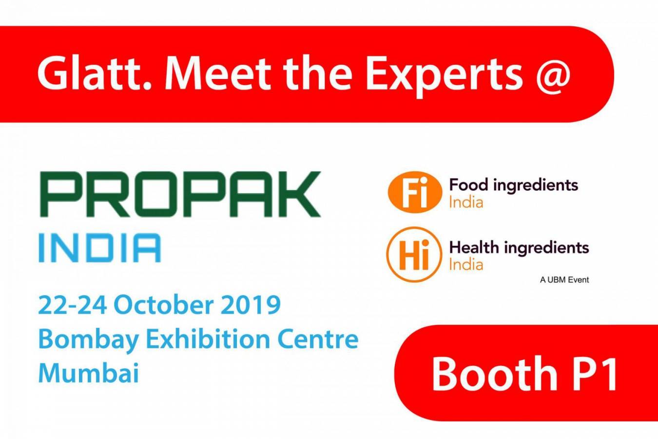 Meet the Glatt Experts @ ProPack India - Booth P1 Sophisticated product design with Glatt fluid bed and spouted bed technologies