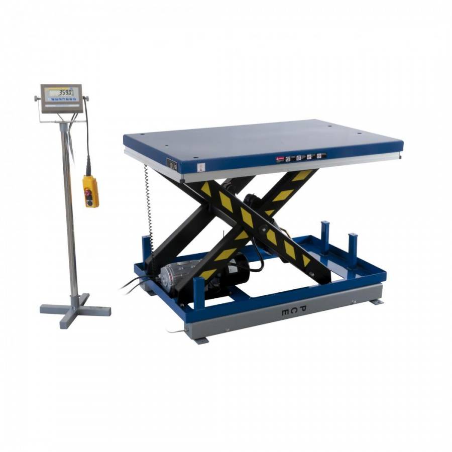 Hydraulic lifting table platform scales with height adjustme New Industrial Scales of PCE Instruments