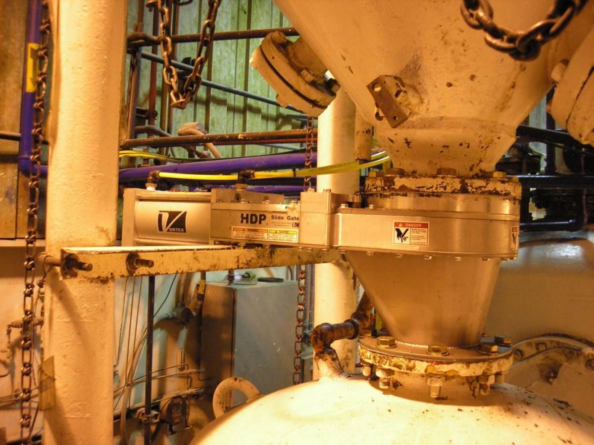 HDPV2 Gate handling calcium carbide Ball valve replaced by heavy duty gate