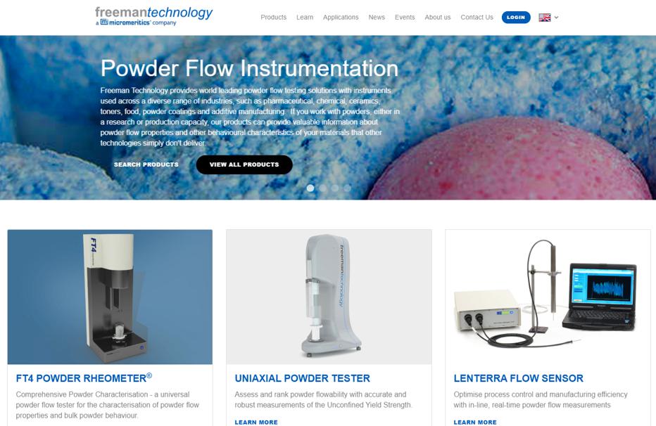 Freeman Technology launches a new website An unrivalled powder testing resource from the global leaders