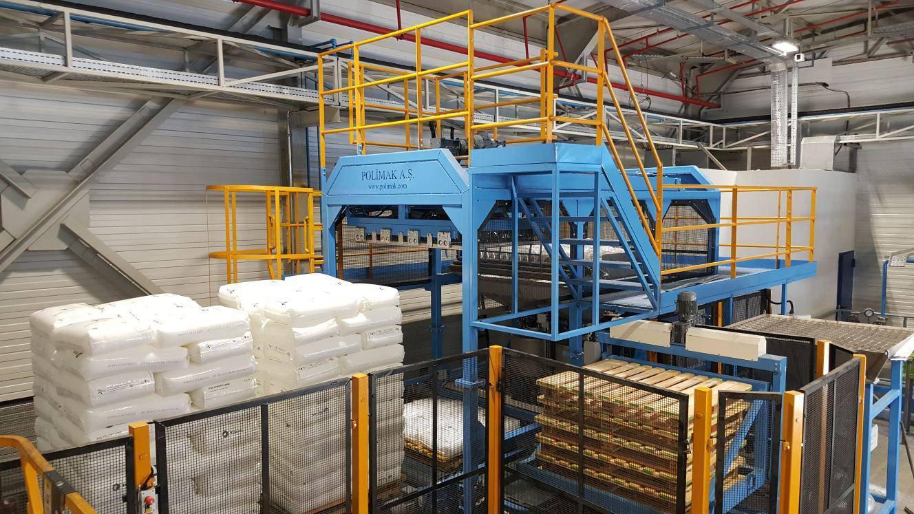 Polimak Turnkey Projects Automatic Sack Discharge and Extruder Feeding System