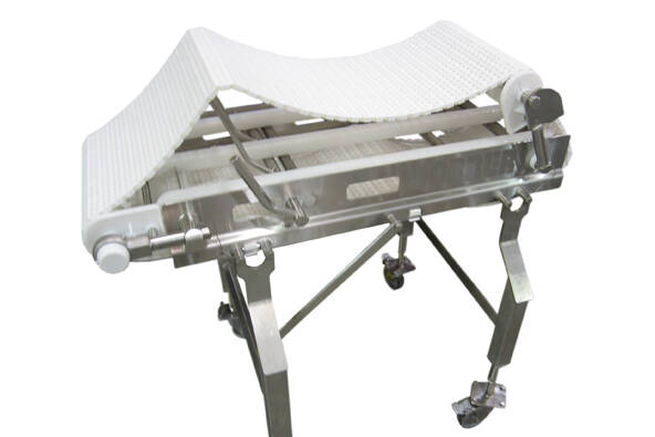 The stainless steel conveyors are characterised by optimum hygiene properties